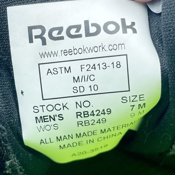 Reebok Womens Print Work ULTK Work Shoes US 9 M EU 39.5 Black Composite Toe NIB - Picture 12 of 12